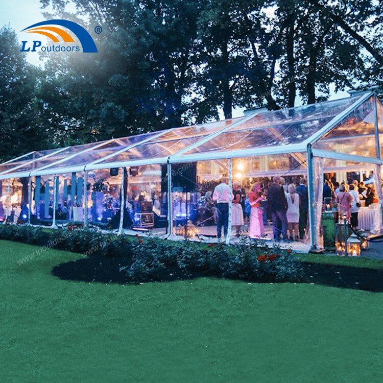 Tente transparente d'événement de petit cadre en aluminium de toit de PVC pour la partie de célébration extérieure de ressource d'hôtel