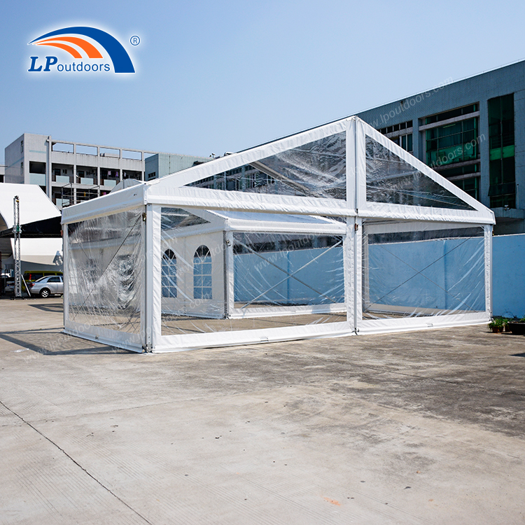 Tente claire de chapiteau de cadre en aluminium d'envergure claire de 10 m pour le banquet de noce en plein air